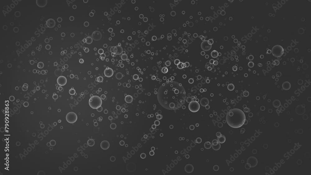 Glittering gray slow bubble particles, abstract CGI animation background, 4k Glittering gray slow bubble particles, abstract CGI animation background, 4k