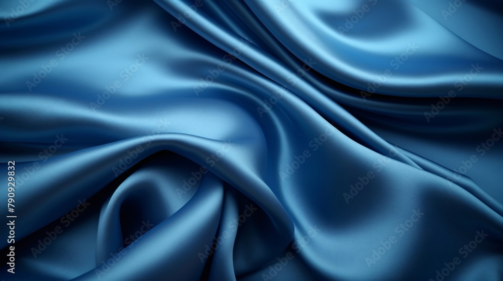 Obraz premium Smooth elegant Blue silk or satin texture background