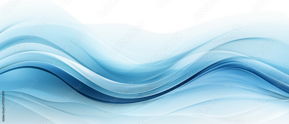 Sleek Blue Wavy Lines on White Background For Modern Design Sleek Blue Wavy Lines on White Background For Modern Design