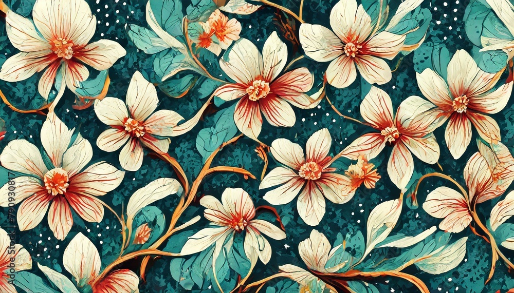 seamless pattern with flowers texture