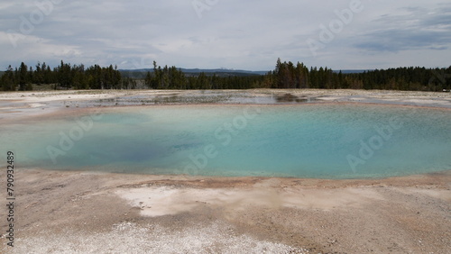 Grand prismatic spring park in a national park