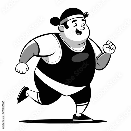 Illustration of a man lifting weights