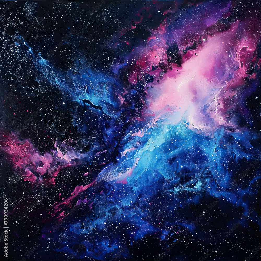 Radiant Cosmos A Symphony in Pink and Blue Radiant Cosmos A Symphony in Pink and Blue