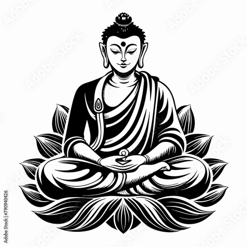 Buddha with lotus
