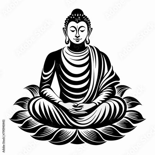 buddha in lotus position