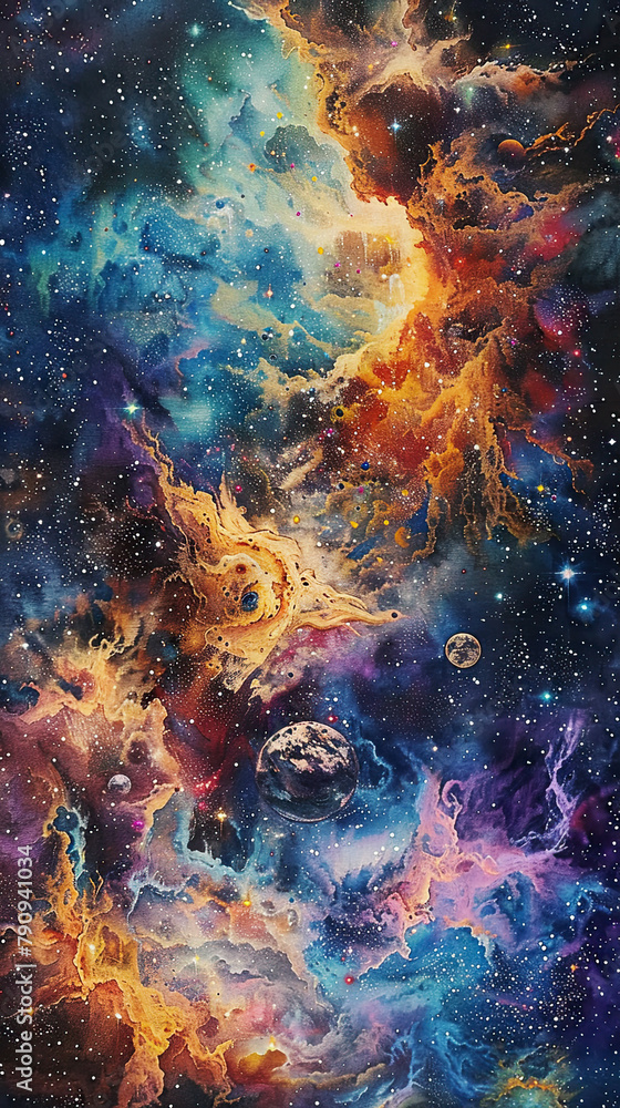 Interstellar Cosmic Ballet Celestial Tapestry