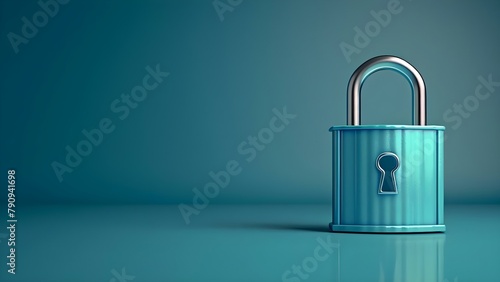 Digital Lock: Emblem of Cybersecurity. Concept Cybersecurity, Digital Lock, Technology, Protection, Data Security