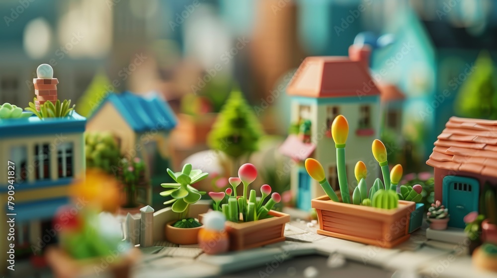 Background Wallpaper Cute Tiny modern 3D Scene Collections