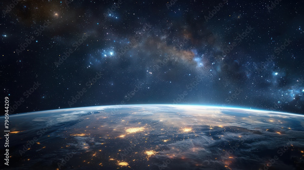 Fototapeta premium peace and tranquility as you immerse yourself in the vastness of space, with the constellations reminding you of the interconnectedness of all things in the universe. 