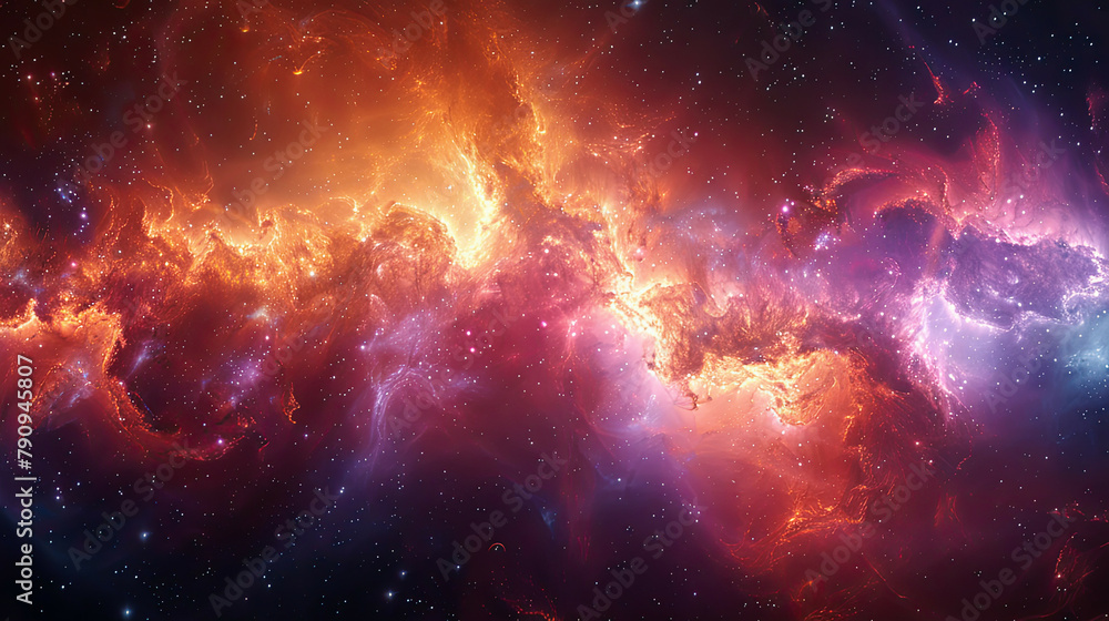 Fototapeta premium Radiant Nebula Cosmic Palette