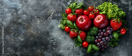 Vibrant Symphony of Heart-Healthy Foods. Concept Healthy Eating, Nutrition, Recipes, Cooking Tips, Superfoods