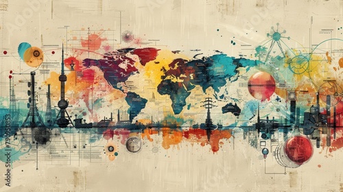 Craft a visual narrative of global scientific progress