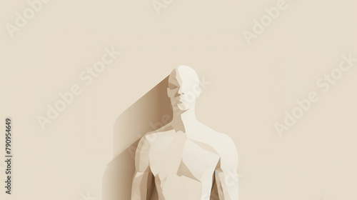 Minimalisme Vectoriel : Illustration Haute Résolution de Figure Humaine