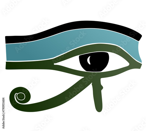 Eye of Horus symbol of protection and health. The symbol was frequently used in jewellery