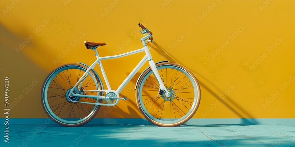 Fototapeta premium Compact and Portable E Bike Conversion Kit for Traditional Bicycles