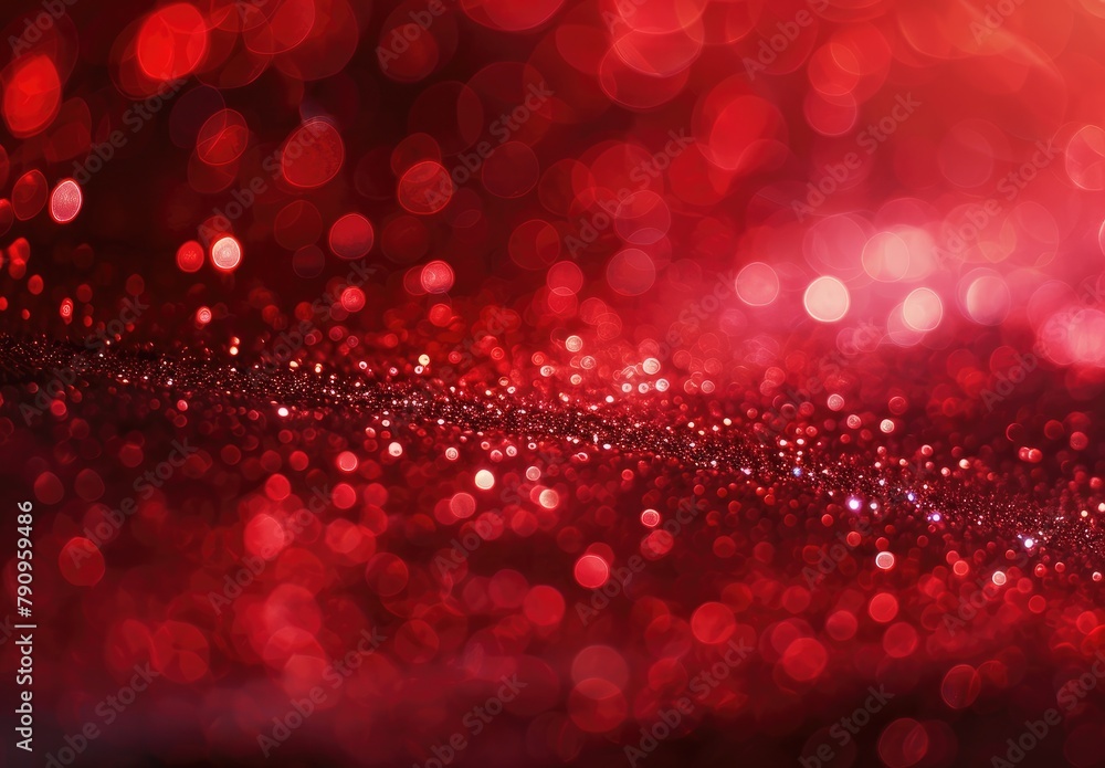 Radiant Red Bokeh: Abstract Background with Soft Blurred Lights Radiant Red Bokeh: Abstract Background with Soft Blurred Lights