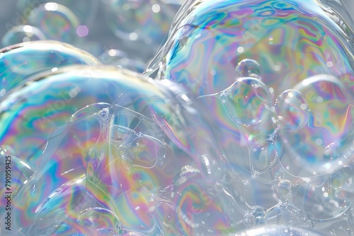 Experiment with different textures to convey the translucent quality of bubble soap, super realistic