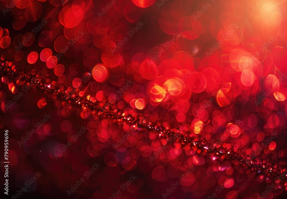 Radiant Red Bokeh: Abstract Background with Soft Blurred Lights Radiant Red Bokeh: Abstract Background with Soft Blurred Lights