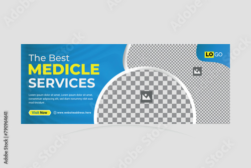 Medical healthcare facebook cover and web banner template