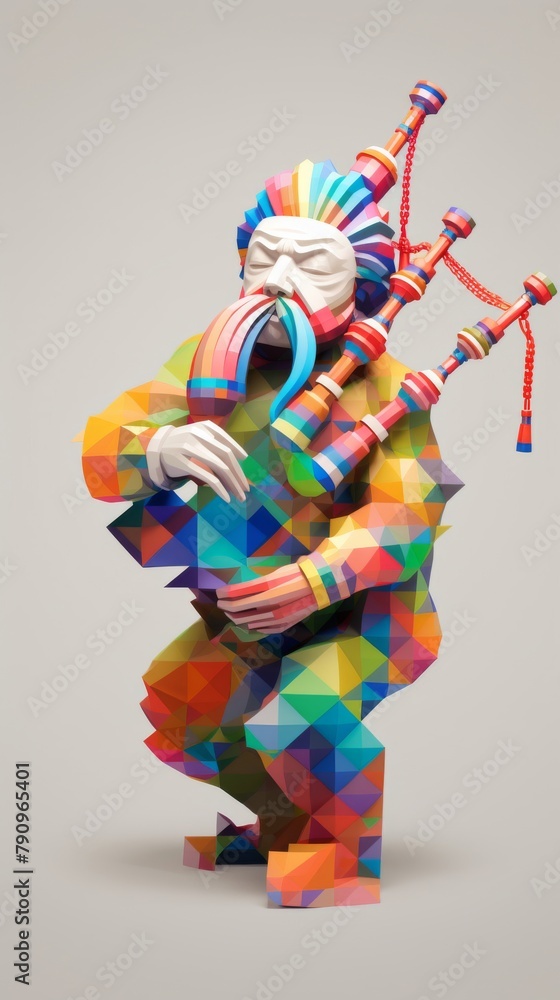 The cultural significance of bagpipes in music  low poly