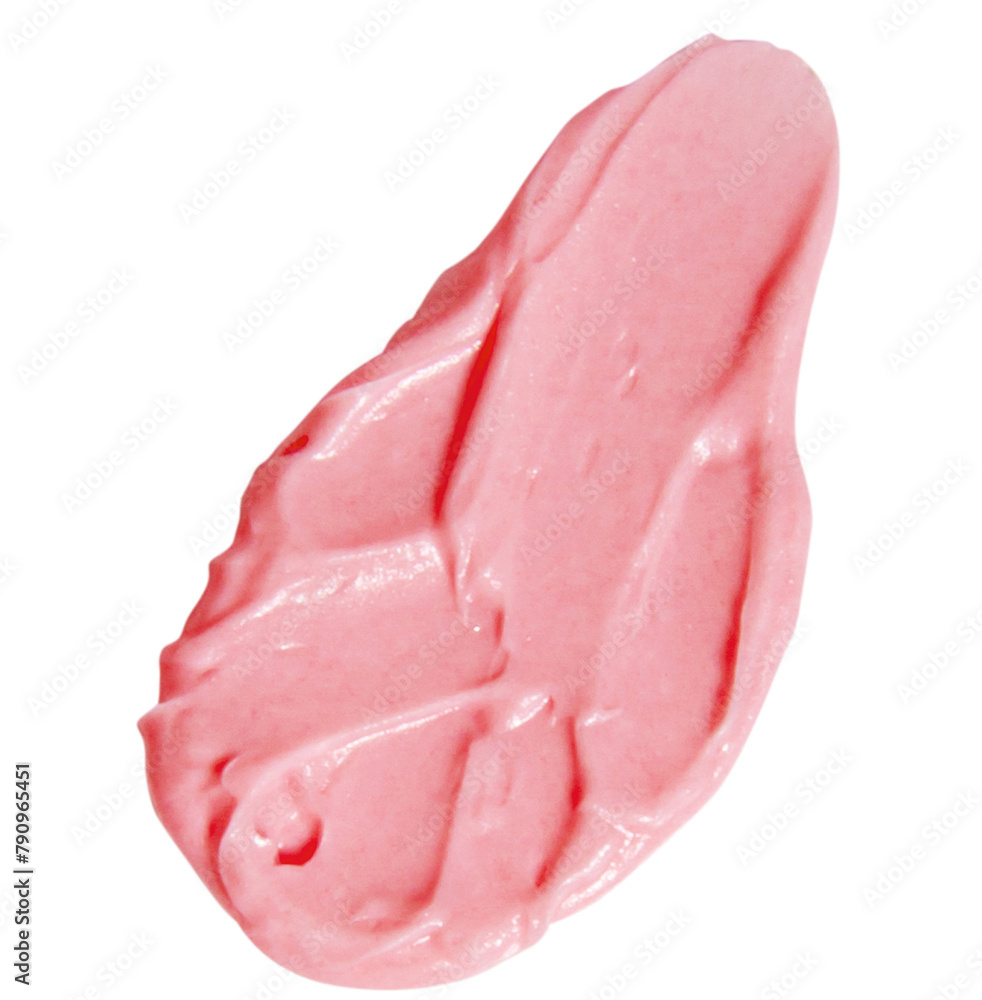 Pink smear of cream on empty background Pink smear of cream on empty background