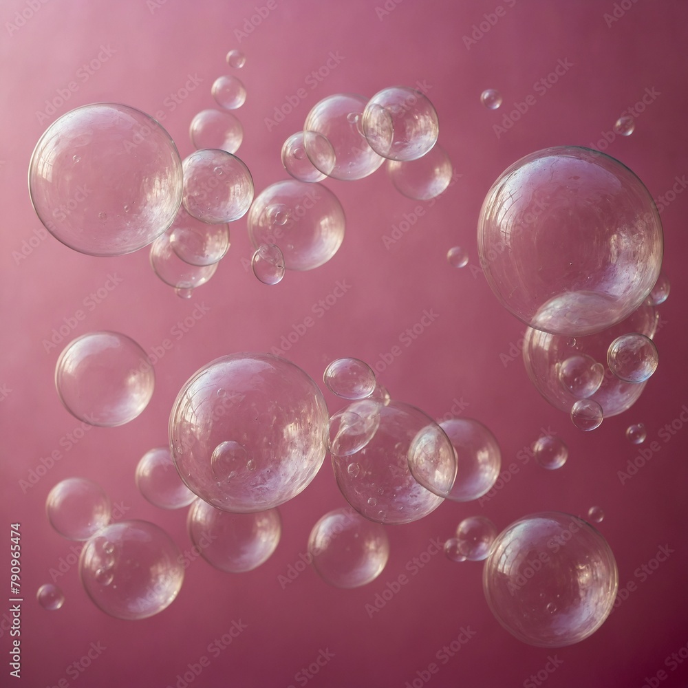 soap bubbles on a pink background soap bubbles on a pink background