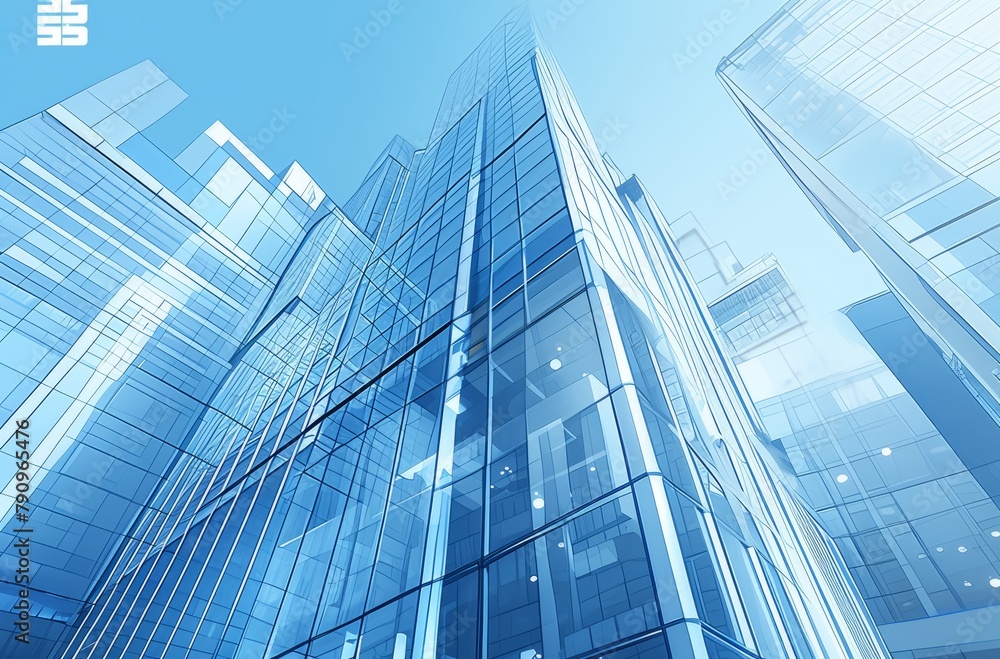 Fototapeta premium Modern urban commercial buildings