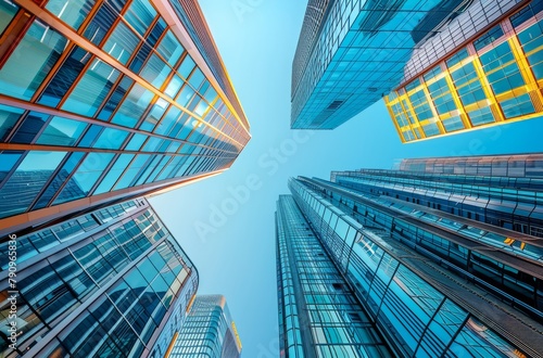 Modern urban commercial buildings photo