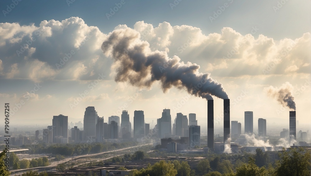 industry metallurgical plant dawn smoke smog emissions bad ecology