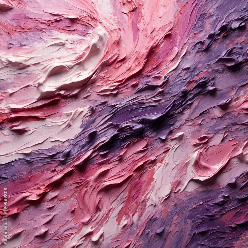 Abstract background of pink and white acrylic paint