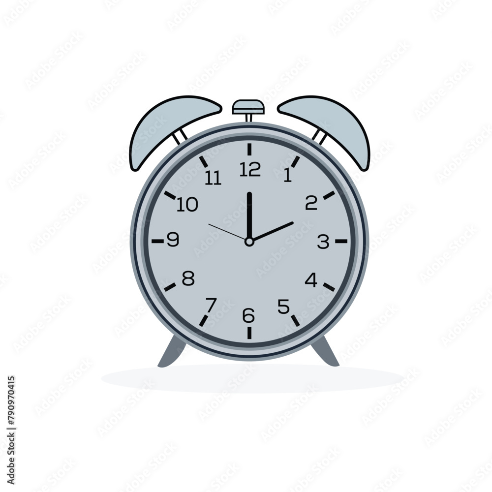 Alarm clock icon in simple style isolated on white background Alarm clock icon in simple style isolated on white background