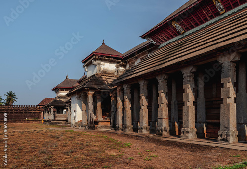 Saavira Kambada or Tribhuvana Tilaka Kudamani is a basadi or Jain temple famous for its 1000 pillars in Moudabidri, Karnataka, India photo