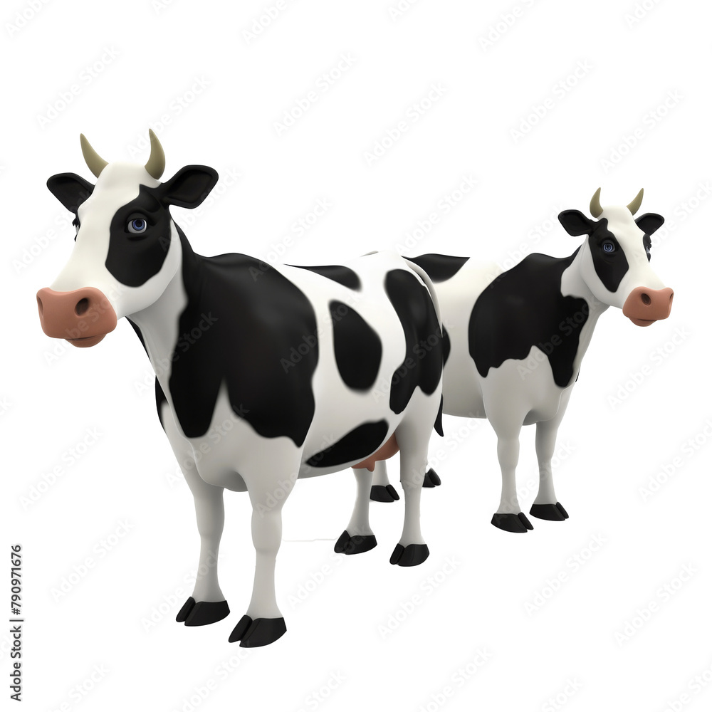 3D Cartoon amal Bessie type cows