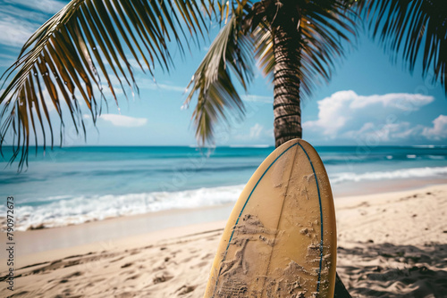 surfboard on the tropical beach © Di Studio