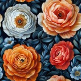 Chic Floral Composition with Vibrant Color Pop