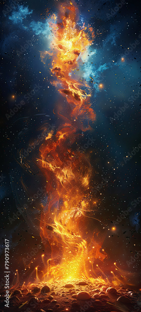 Flaming Constellation Celestial Inferno