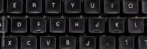 Close-Up View of a QWERTY Keyboard Emphasizing its Logical Layout and Usability photo