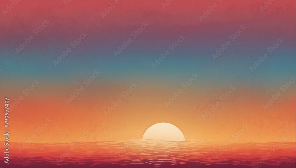Rough Sunset Gradient, Textured Splash Background in Warm Evening Shades.