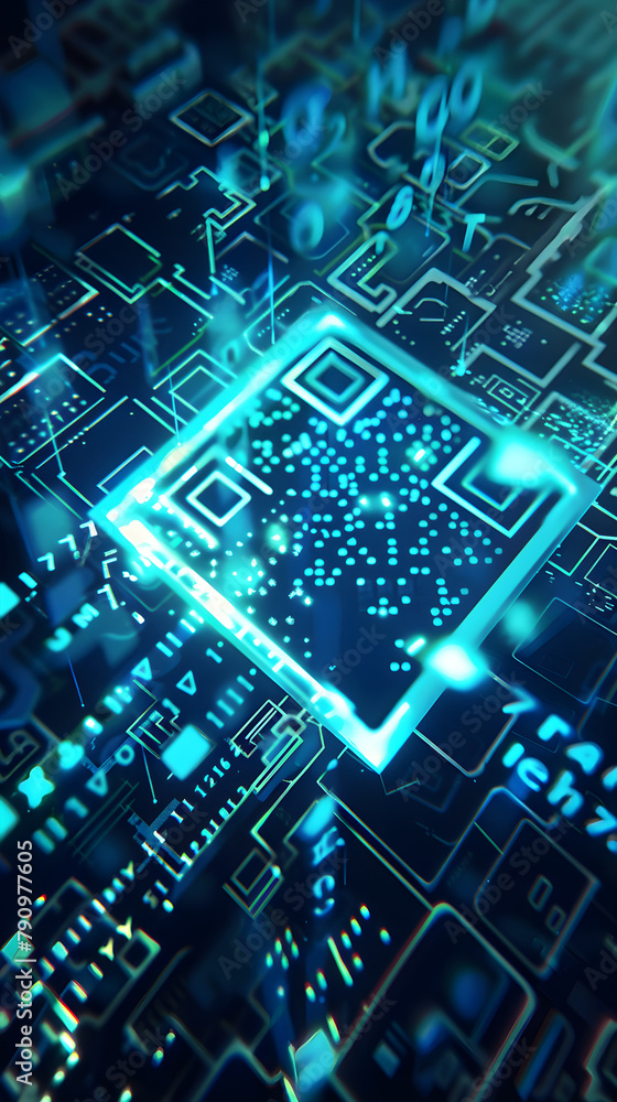 Customizable Digital QR Code Generator Interface Displaying a Generated ...