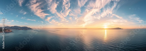 Sunrise sky panorama #790977818