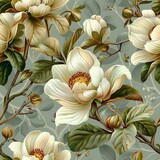 Botanical Sophistication: Detailed Floral Pattern