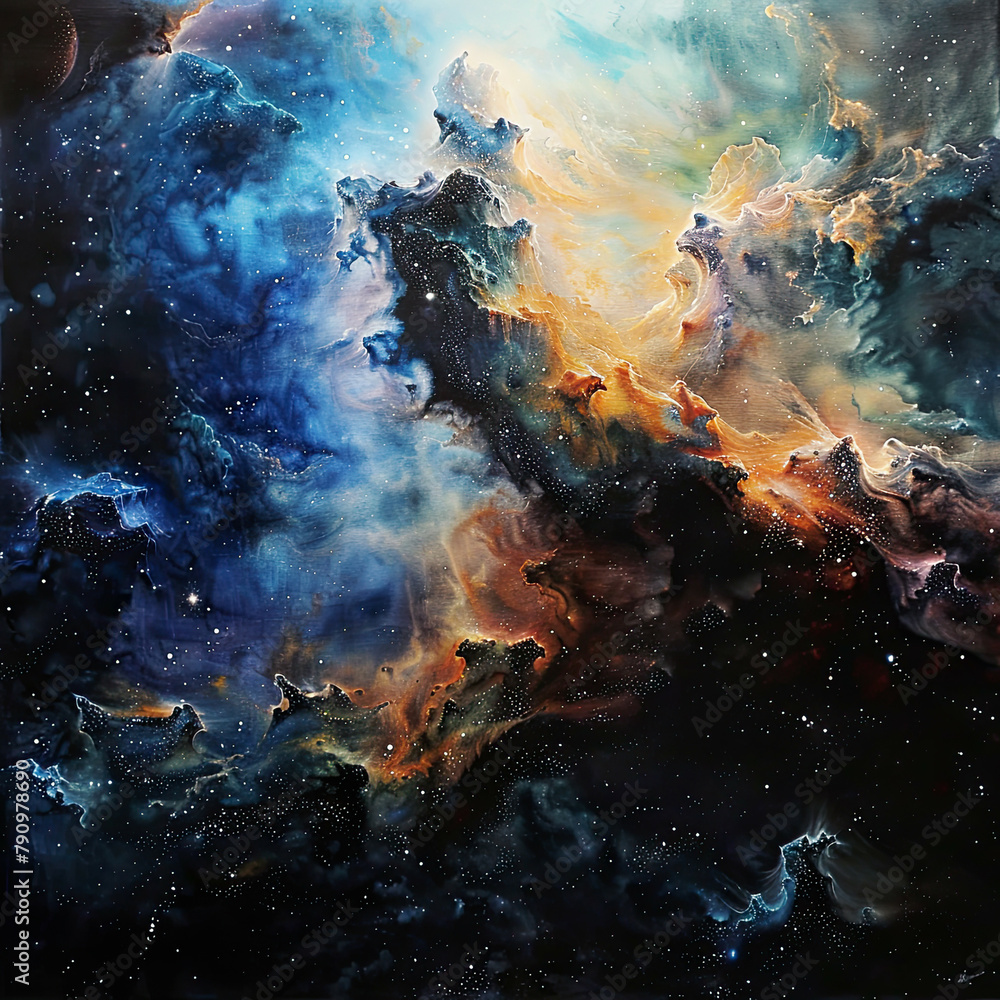 Cosmic Opus Monumental Fine Art Painting on a Grand Scale