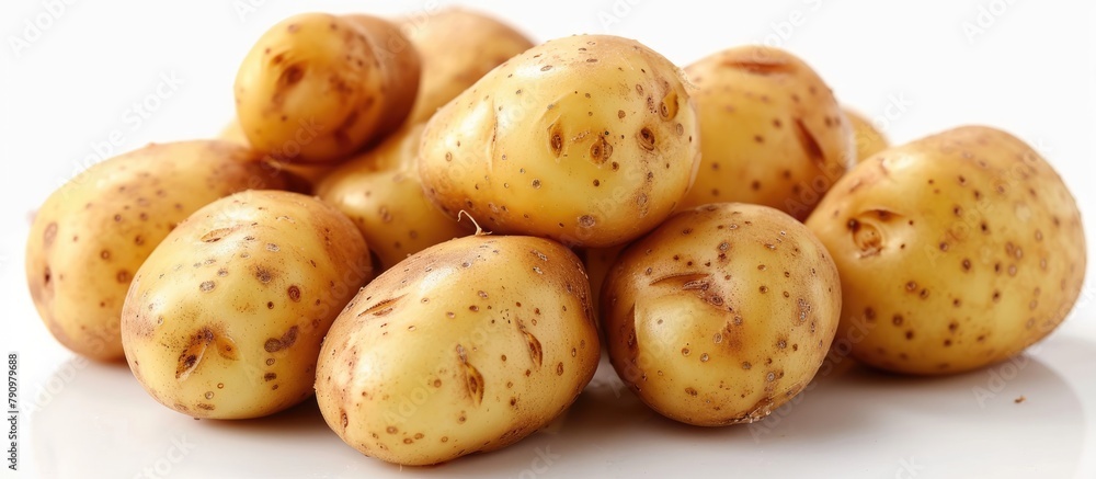 Potato on a white background Potato on a white background