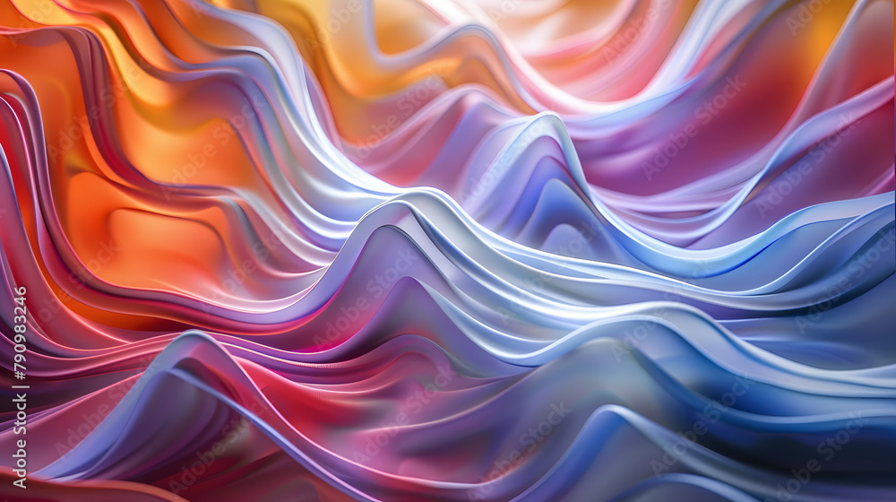 A close up of a colorful abstract design with wavy lines, AI A close up of a colorful abstract design with wavy lines, AI