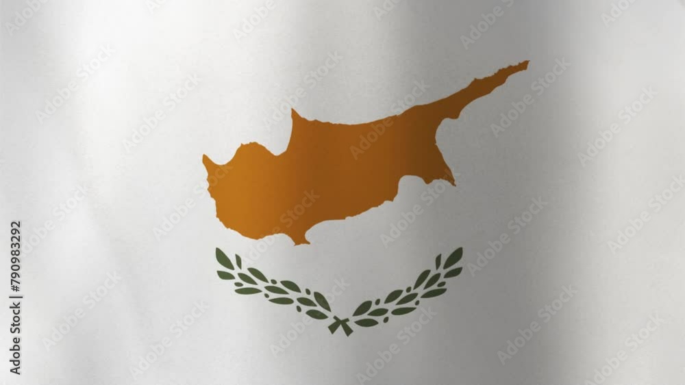 Waving Flag Of Cyprus 4k Seamless Loop Animation Cypriot Flag 3d