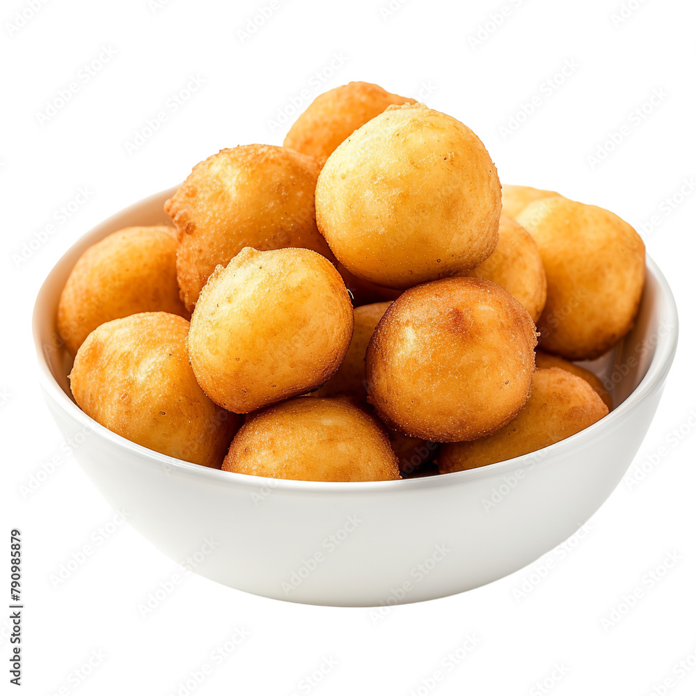 Yummy Fried Dough Balls isolated on white background Yummy Fried Dough Balls isolated on white background