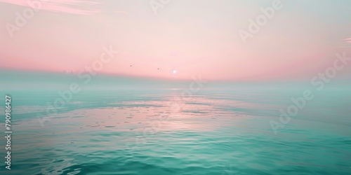 Pastel Pink and Muted Teal Gentle Soft Gradients Artwork Gentle color transitions art piece.