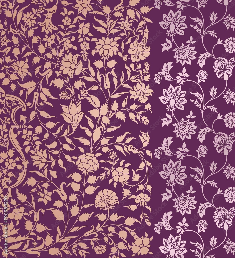 wedding card design, traditional paisley floral pattern , royal India wedding card design, traditional paisley floral pattern , royal India