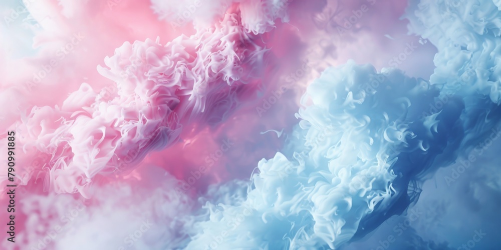 Delicate Cotton Candy Pink and Powder Blue Wisps - Ethereal Pastel Fantasy Art Delicate Cotton Candy Pink and Powder Blue Wisps - Ethereal Pastel Fantasy Art