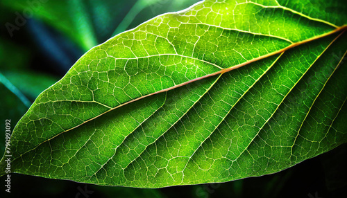 Close up on green leaf  beauty of nature details elements  spring leaves natural element